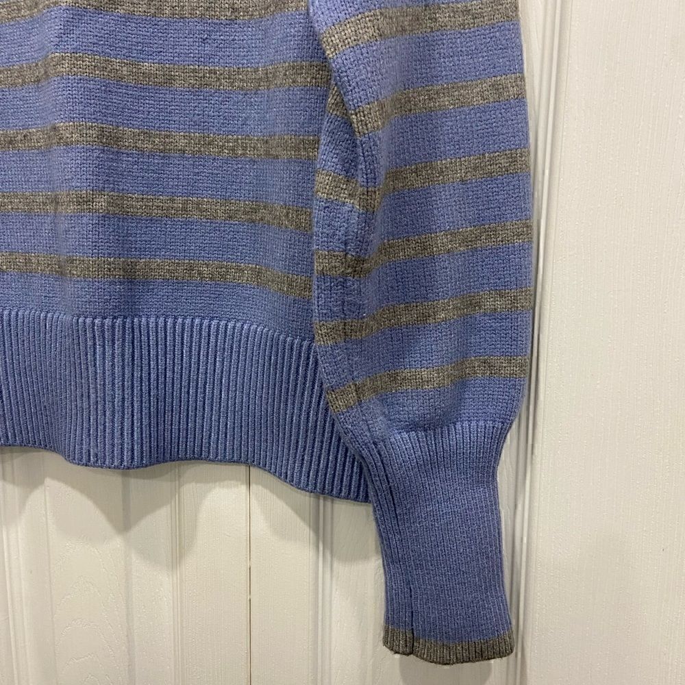Philosophy Republic Clothing women’s blue sweater gray stripes size small - Picture 4 of 10